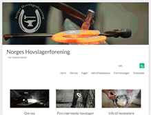 Tablet Screenshot of hovslagerforeningen.no